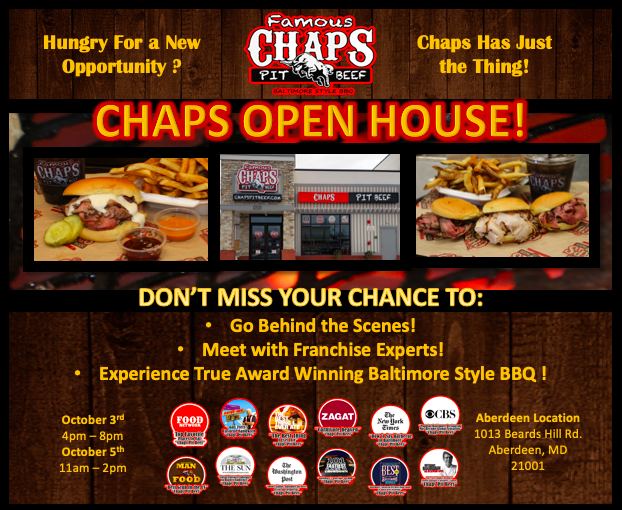 Chaps Pit Beef Bbq Franchising Open House Chaps Pit Beef 