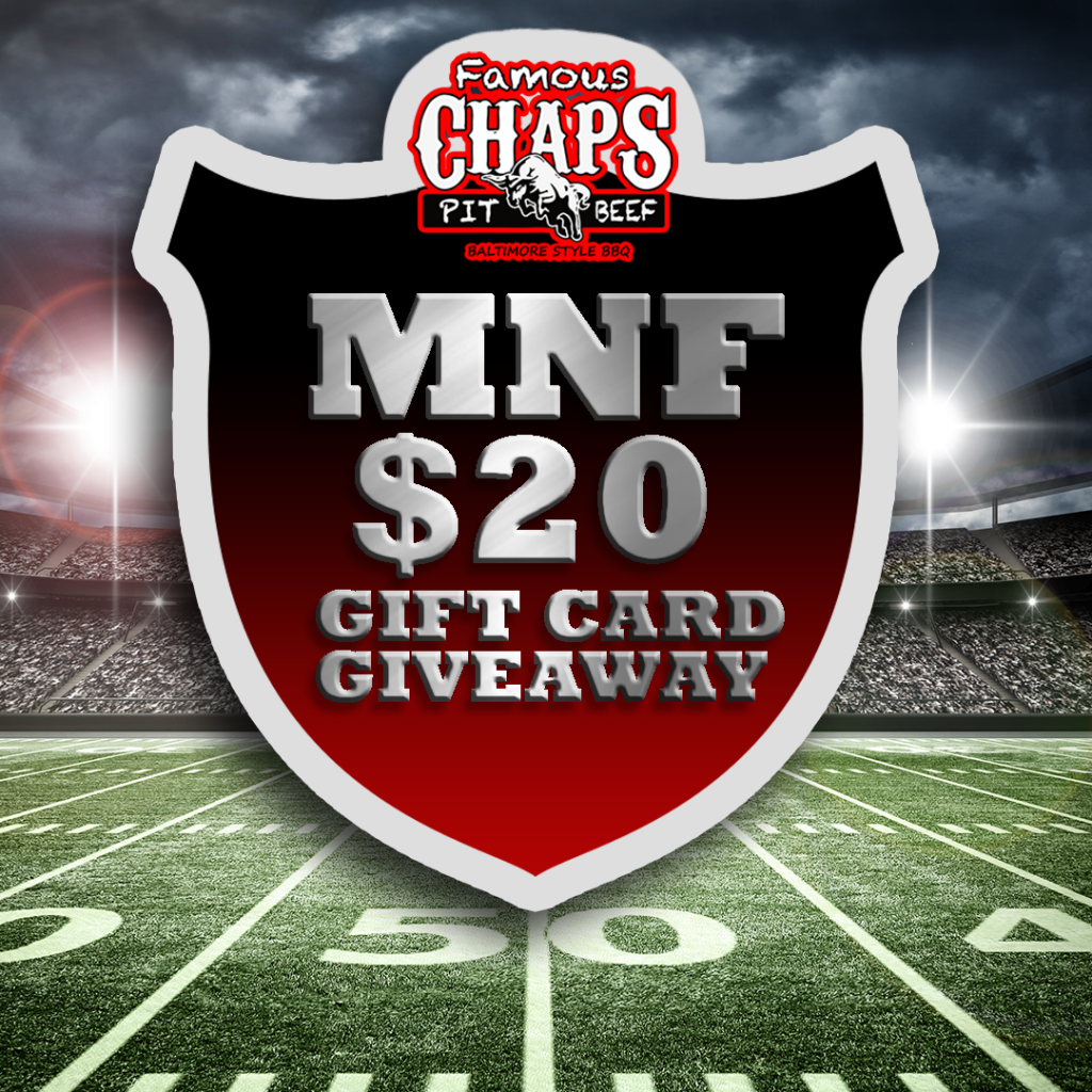 Chaps Pit Beef Monday Night Football Gift Card Giveaway Photo